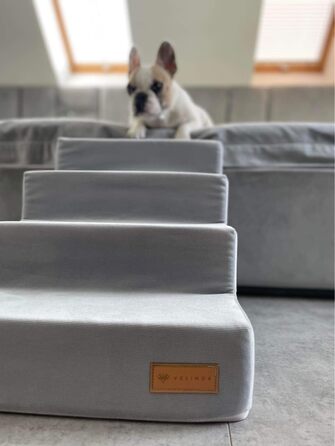 Сходинки для собак Velinda з 4 сходинками, котяча драбина, допомога у вході для домашніх тварин, матеріал: пінопласт, колір: рожевий (Cord)