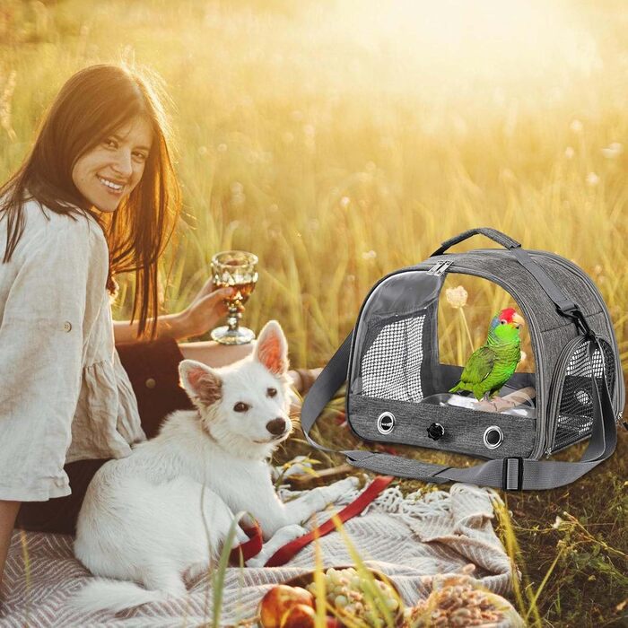 Транспортна сумка для птахів Asfrode з підставкою та металевим підносом: для папуг, канарек, хвилястих та корел