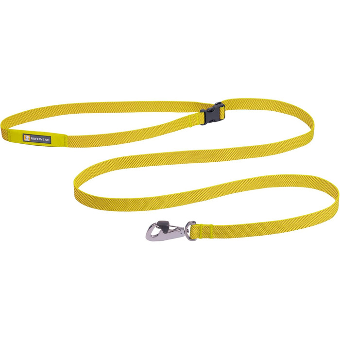 Повідок для собак Ruffwear Flagline 2-в-1, легкий і міцний, для бігу, на руку чи талію, із сумкою для зберігання та Crux-Clip, зелений, універсальний розмір