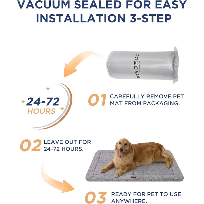 Килимок для собак Joydeco 74x53 см - двосторонній, з флісу, для переносок та кліток. Підходить для середніх та маленьких собак. Темно-сірий колір