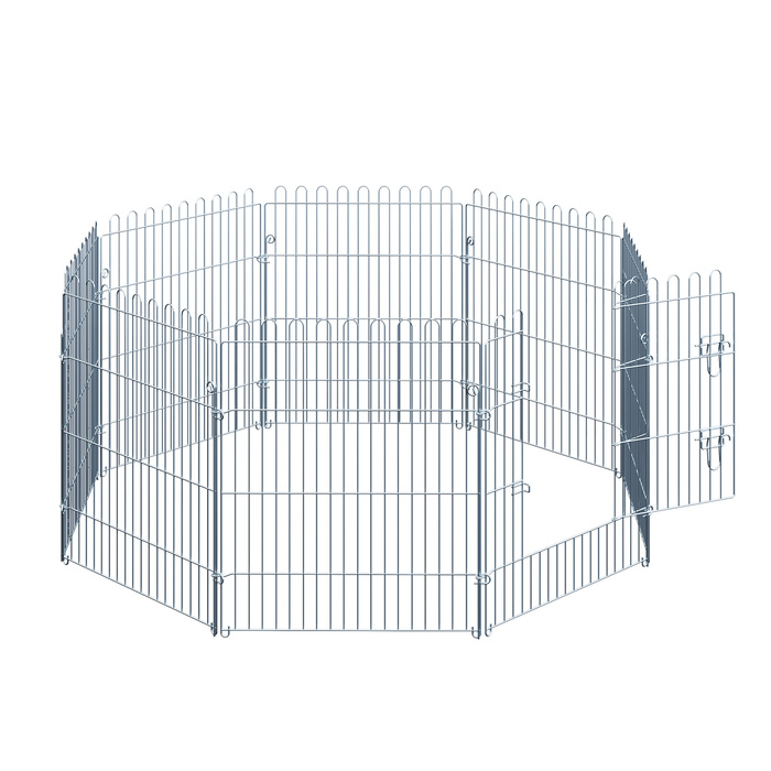 PawHut Відкритий вольєр для цуценят з 8 частин Puppy Run & Playpen, 63x76 см, безпечний і стайня | Аосом