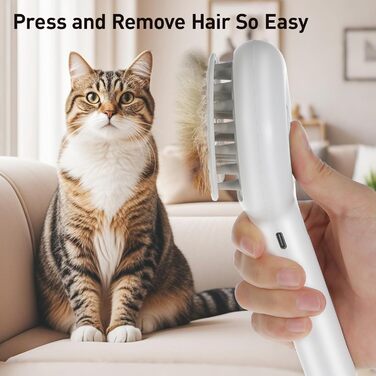 Масажна щітка 3-в-1 для тварин | Антистатичний гребінь для котів та собак | Видалення шерсті та масаж | Вбудований пульверизатор для води | Ідеальна для щоденного догляду за шерстю