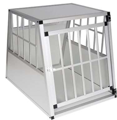 Алюмінієва транспортна клітка для великих собак EUGAD XL 85x69x65 см – для Хаскі, Самоїда, Веймаранера, Бордер-колі, Чау-чау, Шелті, автоклітка для перевезення
