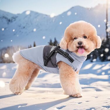 Водонепроникний собачий нашийник та тепла куртка для собак, одяг для собак малого та середнього розміру, собачий пуловер з безпечними світловідбиваючими смугами (Синій, 3XL)