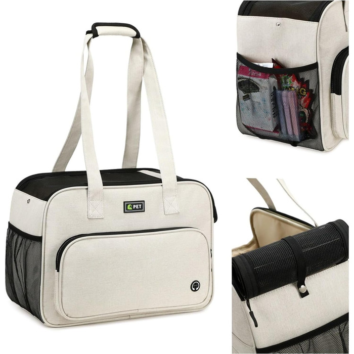 Сумка-переноска для собак | Рюкзак-переноска з м'якою сумкою та ременем | Легка переноска для транспортування тварин | Для собак, кроликів, котів, до ветеринара, на пікнік, прогулянку, в парк, для покупок, в подорож