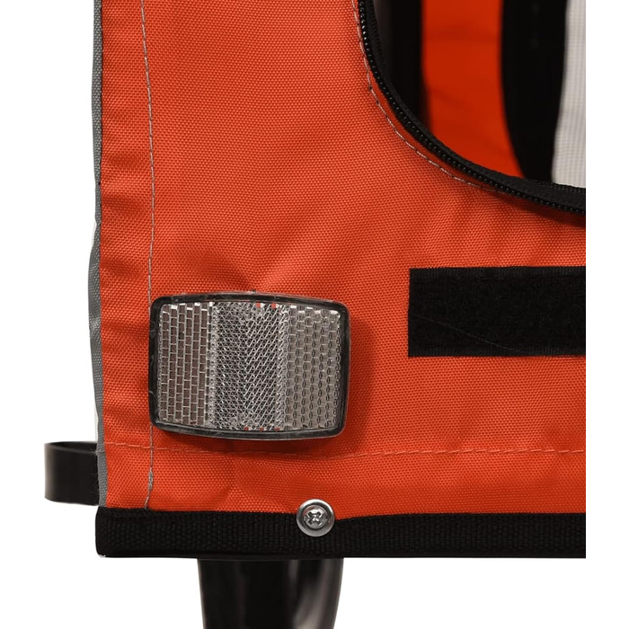 Причіп для тварин на велосипед, Oxford, оксфордська тканина та метал, тип 1, помаранчевий (124 x 53 x 53 см)