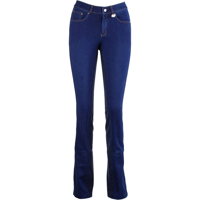 Лазура - жіночі рейтузи Джодхпур Діна | Джинсові рейтузи з повним обтягом | Дихаючі та еластичні рейтузи з повним обтягом | Джинсові рейтузи з 5 кишенями | Рейтузи для верхової їзди в 3 кольорах | Розміри 36-46 40 Джинсовий блакитний/Нічний блакитний