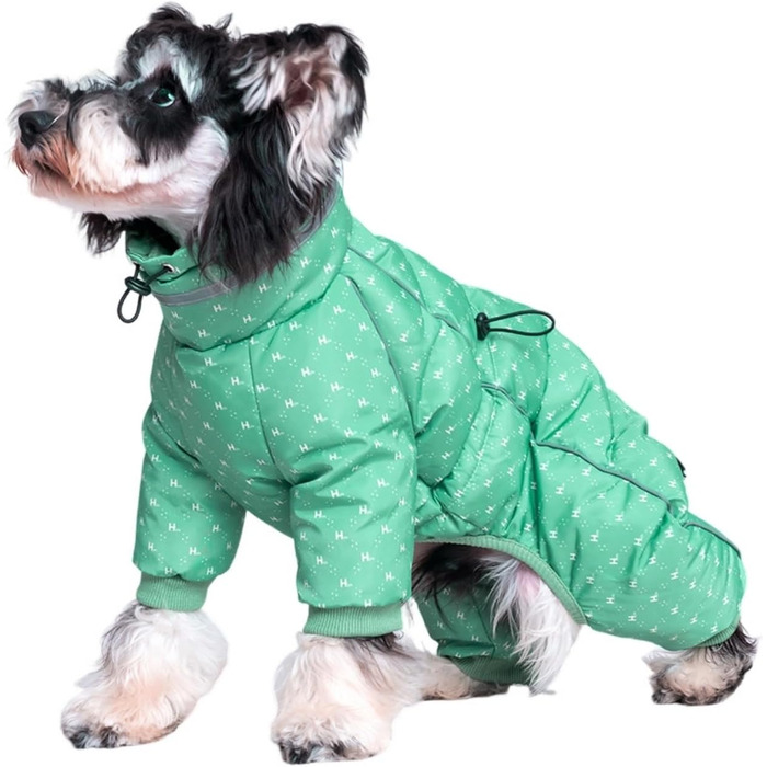 Зимова тепла куртка для собак великих порід (C804, зелений, 3XL)