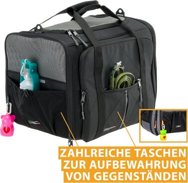 Переноска для собак та котів Ferplast Voyager PRO, чорна, 49x37x39 см, до 15 кг