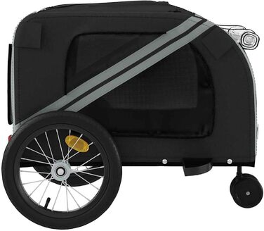 Фарм-причіп для собак Gecheer: міцний каркас з заліза, Oxford-тканина, дах з ПВХ для безпечних та комфортних поїздок