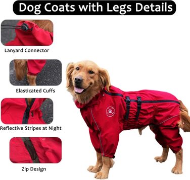 Зимовий теплий куртка для собак з отвором для повідка, непромокаємий, для малих, середніх та великих собак XS-5XL (4XL, Чорний)