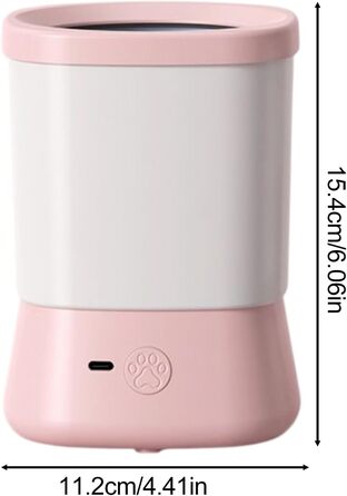 Автоматичний очищувач лап для собак: портативний, водонепроникний, 2 швидкості, аксесуари для догляду, рожевий