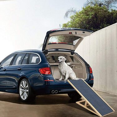 Дерев'яна пандус для собак та котів, 100 см, регульована висота, для ліжка, дивана, авто