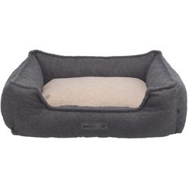 ТRIXIE Лежанка для собак Coline, 80x65 см, сіро-бежева - з перероблених матеріалів, для собак середніх порід, кошик, неслизька, знімний чохол, 36671