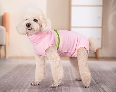 Теплий зимовий пуловер для собак з флісу та світловідбиваючою вставкою (XXL, рожевий)