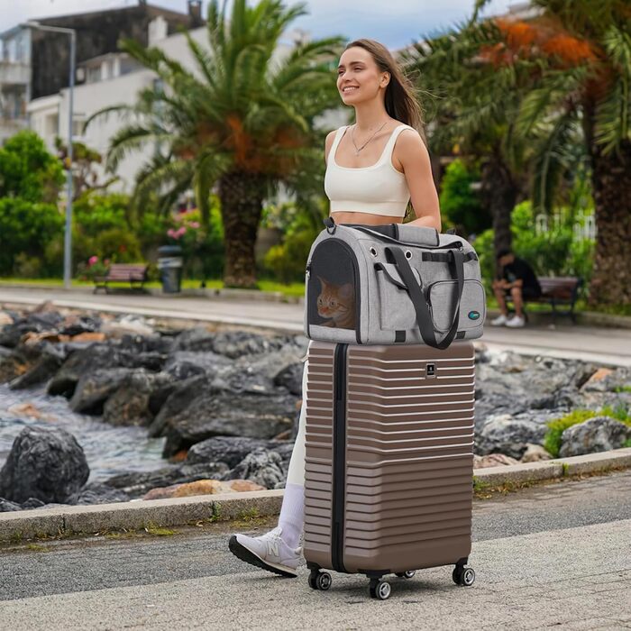 Транспортна переноска для кота Ownpets, складна, 45x30x31 см