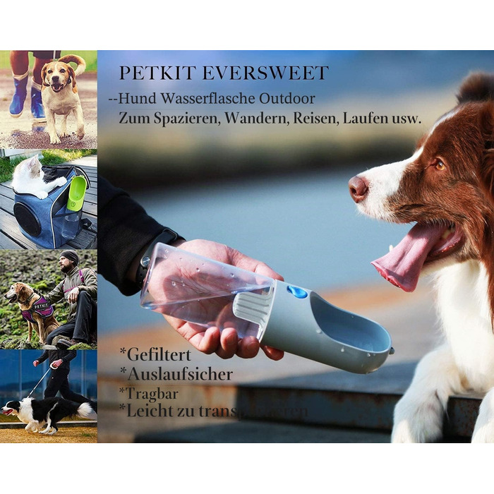 Поїлка для собак PETKIT Eversweet P008, герметична пляшка для води в дорогу, 400 мл