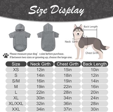 KOOLTAIL: Теплий пуловер з капюшоном для собак - м'який, з отвором для повідка та кишенею. Зимовий одяг для собак різних розмірів (X-Large/XX-Large, сірий)