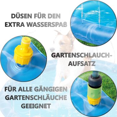 Басейн для собак Ø 80 см: ідеальний басейн-перевертач для собак, іграшковий басейн-фонтан, дитячий басейн для ігор з водою