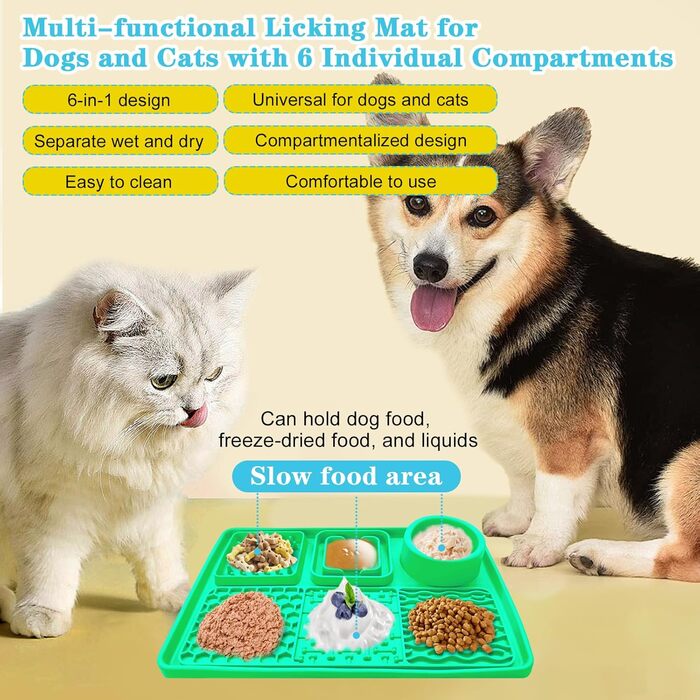 Шлека для собак Cooltto з лотком та шпателем: силіконова підстилка з присосками для миття, грумінгу та догляду за кігтями. Модель C & A