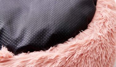 Кругле собаче ліжко великого розміру з подушкою M~XXL, для дому та на вулицю, водовідштовхувальне, 100x100 см, рожеве