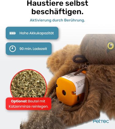 Інтерактивна іграшка для котів PetTec® з лазерною указкою - автоматична, електрична, 24/7 зайнятість
