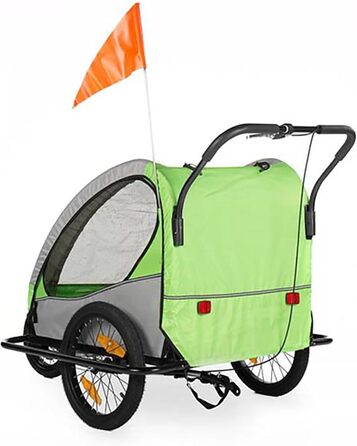 Причіп для велосипеда з собакою, для дитячої коляски, з амортизацією, світловідбивачами, вантажопідйомністю 40 кг, сірий