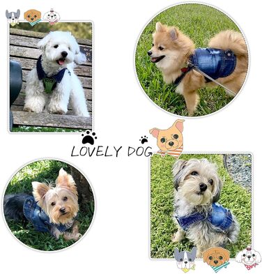 Комбінезон для собак та котів SILD Cool Vintag Washd Dnim Jack Jumpsuit, блакитний, 6 стилів, XS-XXL