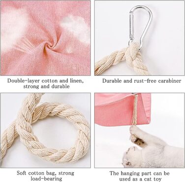 Гамак для кота, лежанка-переноска, гамак-ліжко для котів, тхорів, щурів, кроликів, маленьких собак та інших домашніх тварин. Розмір 47x47 см (зелений)