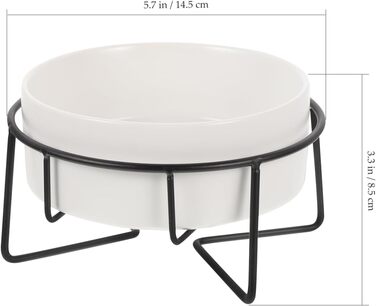 Миска для котячого корму POPETPOP з піднятою конструкцією та неслизьким дном, 14.5x8.5 см