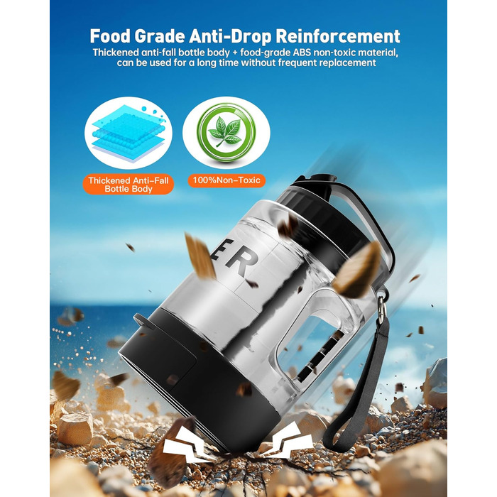 Портативна пляшка для води для собак PETNF, миска для води для собак, не протікає, для великих тварин, ідеально підходить для прогулянок, кемпінгу, пляжу, полювання та інших активностей