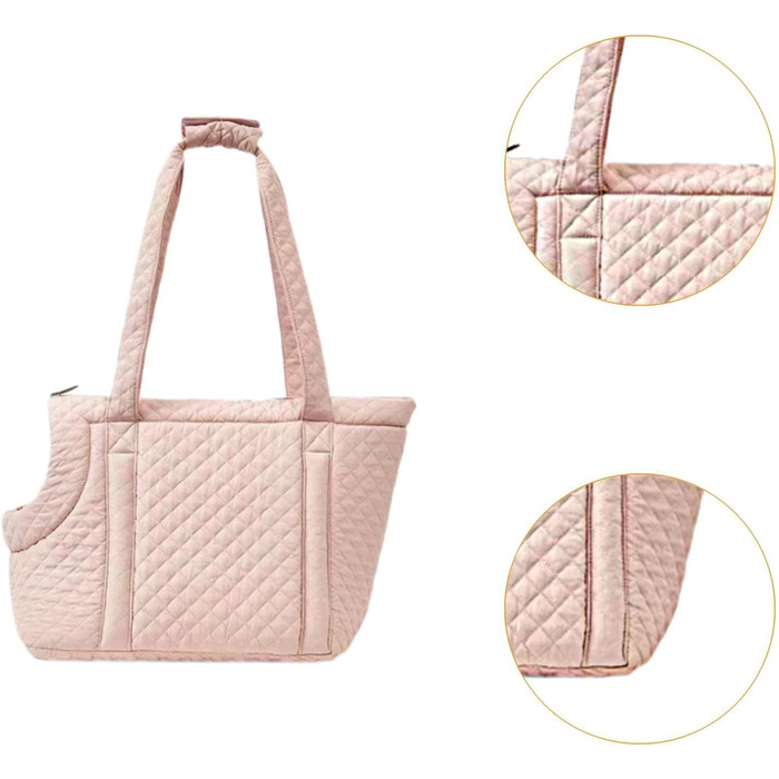 LOVIVER Сумка-переноска для котів та маленьких собак, рожева, тепла, для подорожей