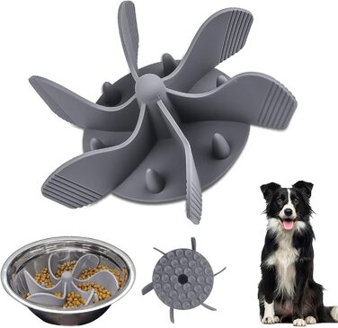 Миска для собак Slow Feeder з гелевою вставкою: запобігає ковтання, для здорового травлення, великі напувачки для собак