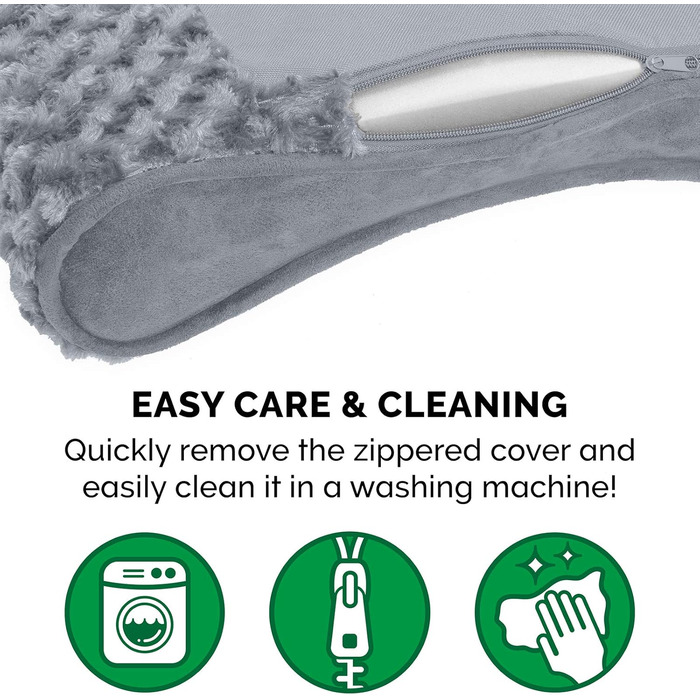 Крісло-лежанка для собак великих порід Furhaven з піною з пам'яті, знімний та пральний чохол, до 81,6 кг, ультра-м'яке штучне хутро та велюр, контурна матрацна поверхня, сірий колір, розмір XXXL (147 x 107 x 23 см)