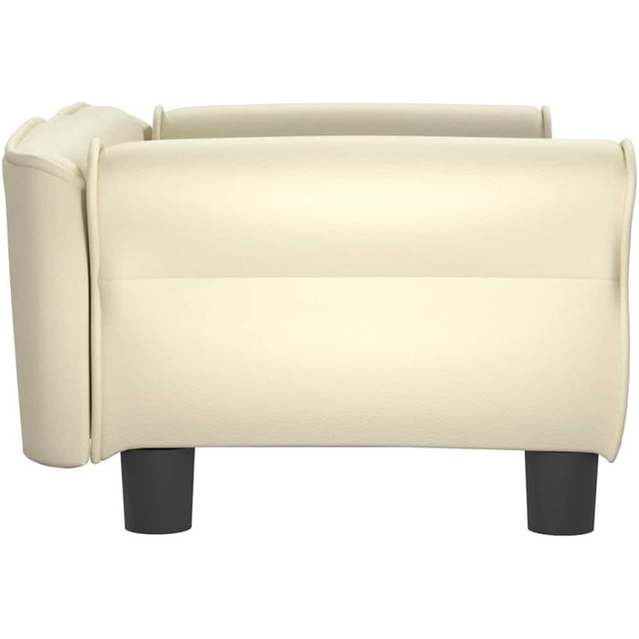 Диван для собак, м'яке ліжко для домашніх тварин, диванчик для собак, ліжко для цуценят, диван для домашніх тварин, будиночок для собак, для великих та середніх собак, сучасний та елегантний дизайн (70x45x30 см, кремовий)