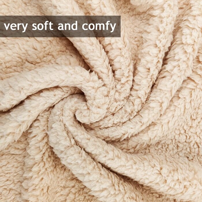 М'яка тепла флісова ковдра для собак та котів 100x120 см, машинного прання, бежева