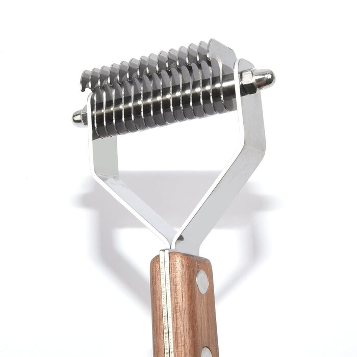 AIDIYA Coat King - щітка для грумінгу собак, триммінг, видалення підшерстка, 17+9 двосторонні зубці (7.2 см)