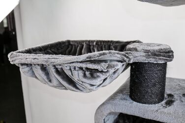 Дряпальня для котів Petrebels Maine Coon XXL, 210 см, з сизалю, чорного кольору