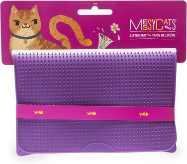 Килимок для котячого туалету Messy Cats, м'які шипи, 45,7x35,6 см, фіолетовий