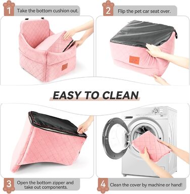 Автокрісло для собак: м'яке, знімне, для малих та середніх порід (до 16 кг)