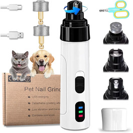 Триммер для собак Orthopfote: безпечний і тихий інструмент для підстригання кігтів з 2 змінними насадками