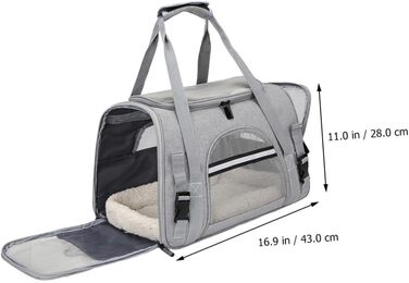 Рюкзак-переноска для тварин JOINPAYA: дихаючий матеріал, сітчасте вікно, регульований ремінь, універсальна сумка для собак та котів на подорожі, кемпінг та прогулянки