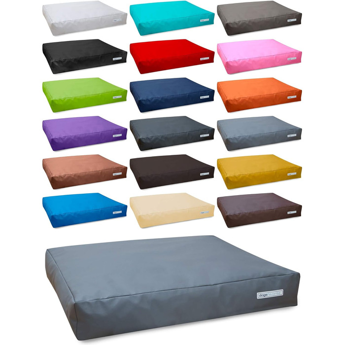 Ліжко для собак Big Pad з штучної шкіри, 140 x 110 см, XXL, сірий колір