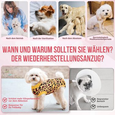 Захисний одяг для собак після операції: комбінезон з блискавкою та липучкою, анти-протікання та захист ран, дихаючий, жовтий (XXL)