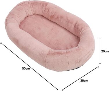 Велике собаче ліжко розміром з людину з знімним, машинно-праним подушкою та сумкою для зберігання (100x70x30 см)