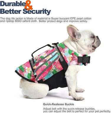 Жилет для плавання собак Petglad з дизайном крил, світловідбиваючий жилет для собак з поплавцем під підборіддя, для басейну, пляжу, катання на човні, серфінгу, середніх та великих собак (Помаранчевий, XS) XS (Обхват грудей 29.5-41.4 см) (XL (Обхват грудей