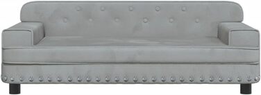 Софа для собак Festnight - м'яке ліжко-софа для маленьких собак, сірого кольору, 90 x 53 x 30 см, з антиковзким покриттям