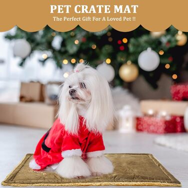 Килимок для собак у подорожі, м'яке складне ліжко для собак, килимок для переноски, плюшевий коврик для собак і котів, 70 x 50 см, коричневий