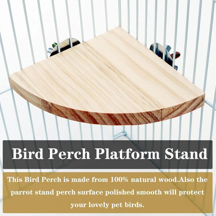 Набір з 9 дерев'яних перекладин Allazone для птахів, гойдалки для папуг, аксесуари для клітки (стиль 7)