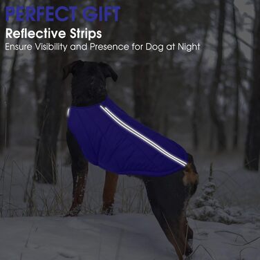 Водонепроникна куртка для собак - тепла зимова модель з блискавкою для малих, середніх та великих собак. Синій колір, розмір S.